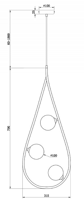 Подвесной светильник Freya Perlina FR4005PL-03B2