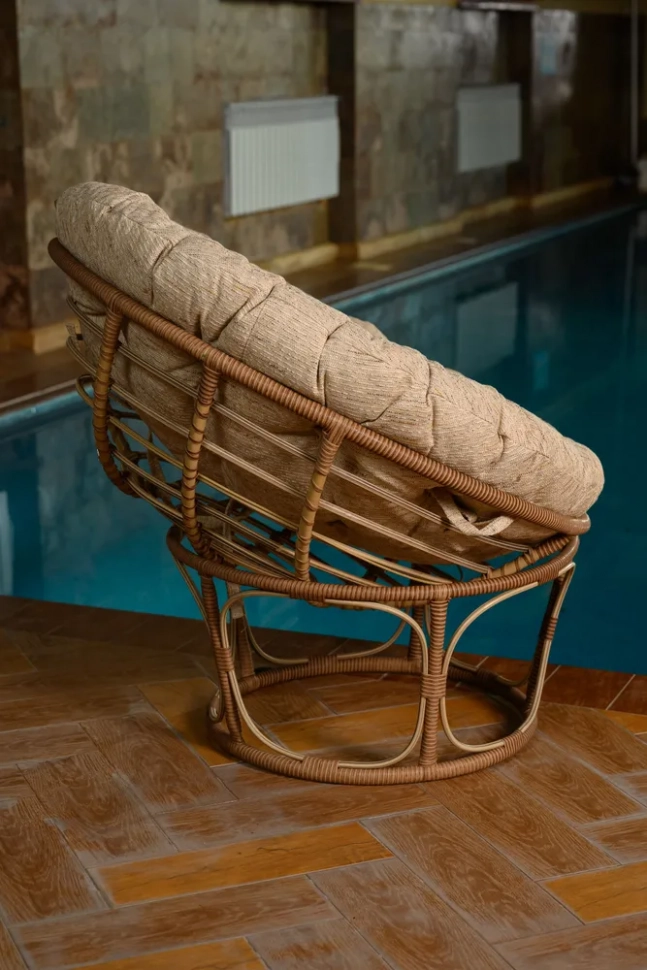 Кресло из искусственного ротанга Papasan Бамбук