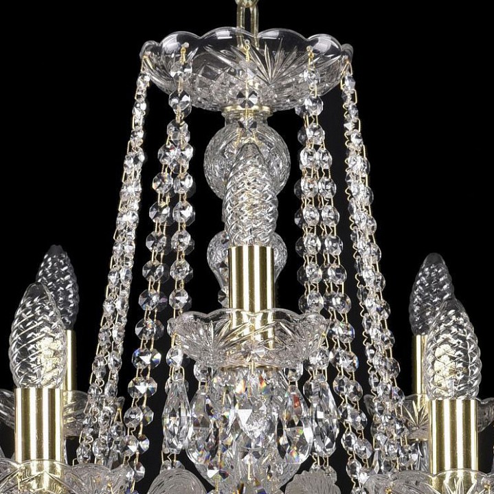 Подвесная люстра Bohemia Ivele Crystal 1402 1402/10+5/300/G
