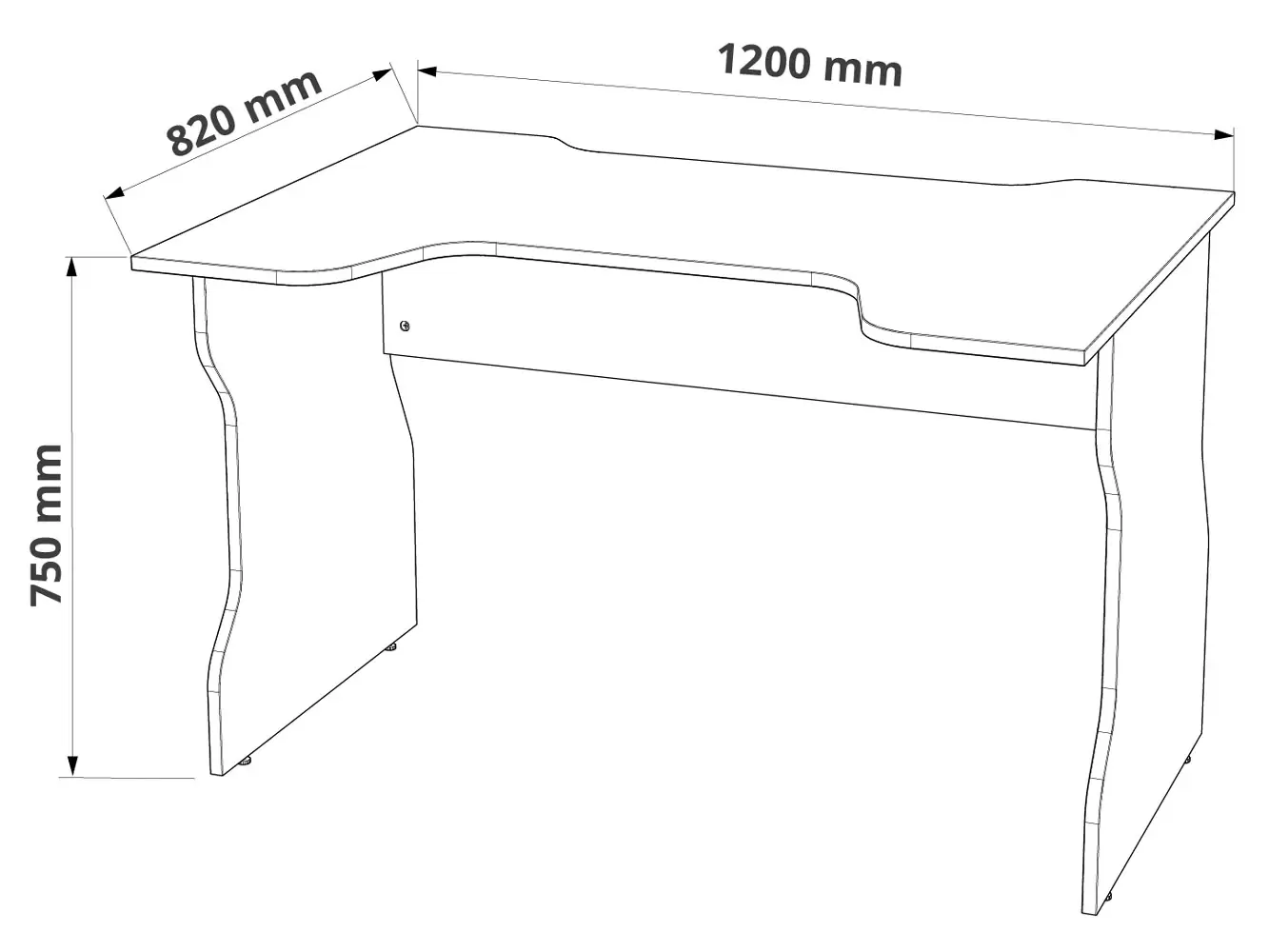 Компьютерный стол ВАРДИГ K1 120x75x82