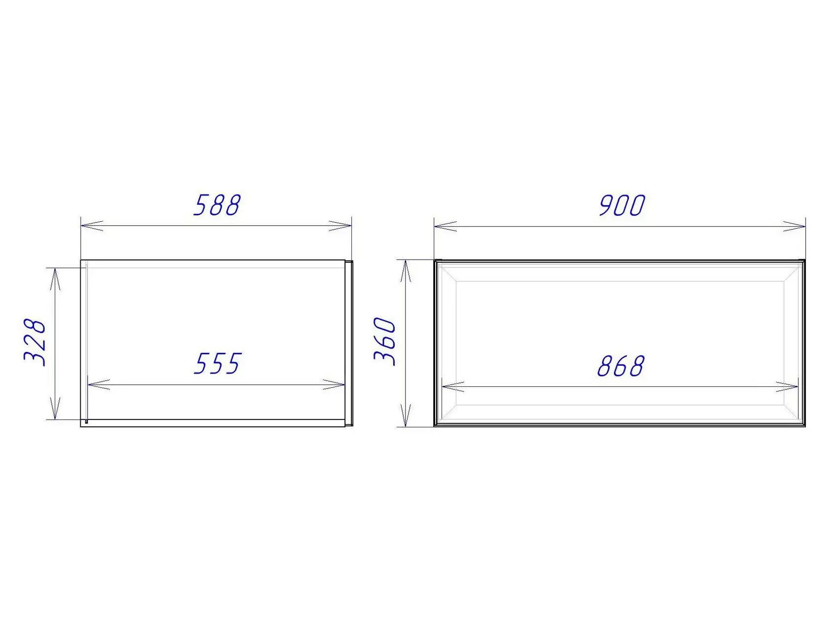 Антресольный шкаф со стеклом Женева