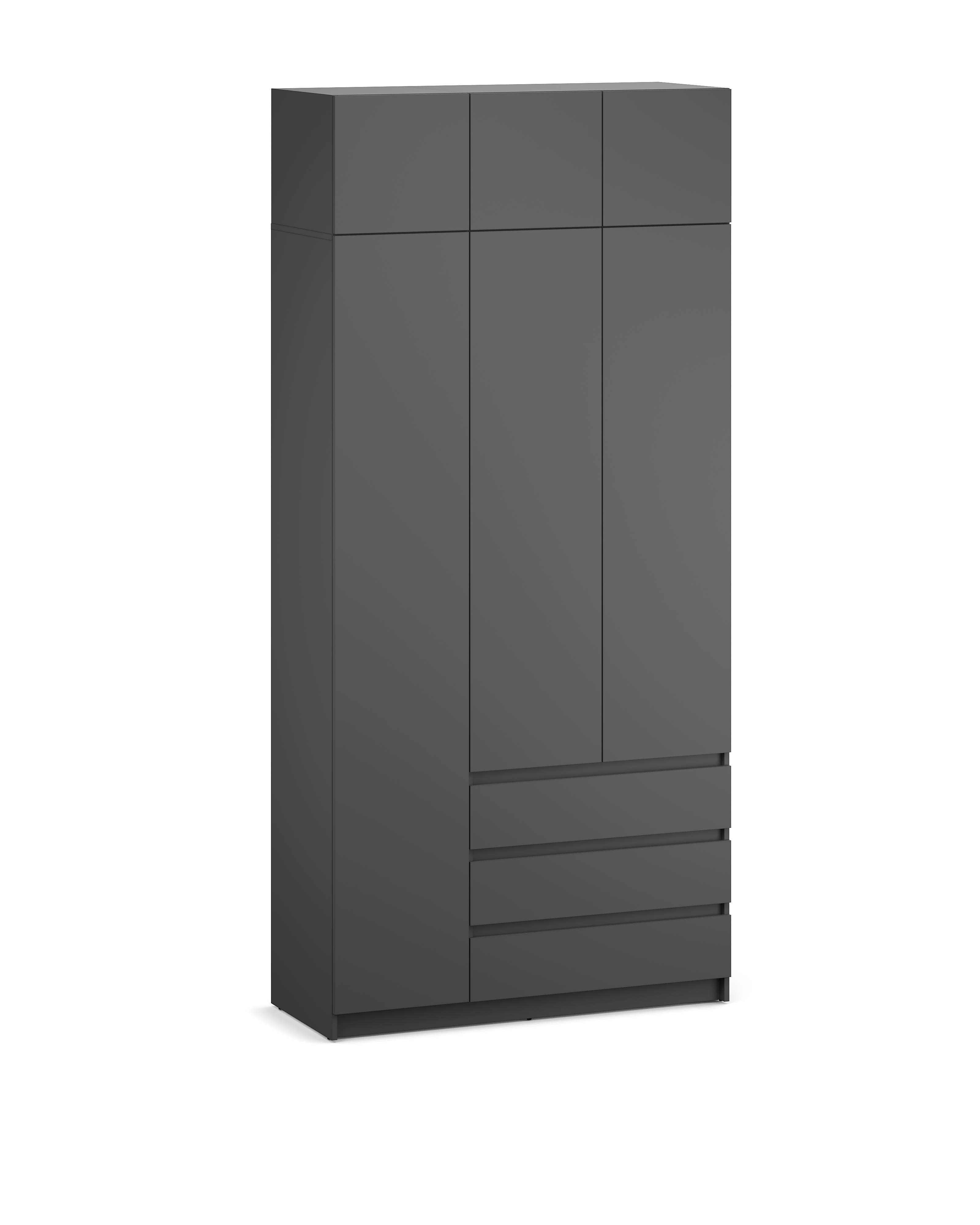 Шкаф Феникс-3 с антресолью, Графит