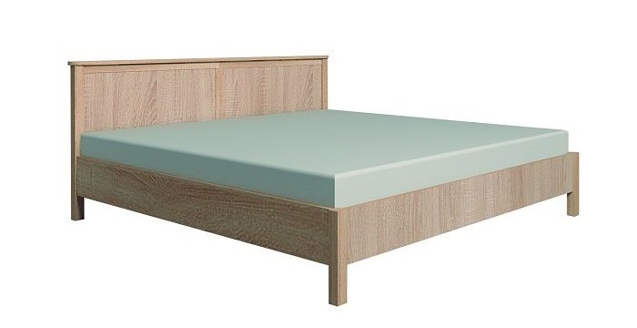 Кровать с ортопедическим основанием (металл) Sherlock 42 160х200, дуб сонома