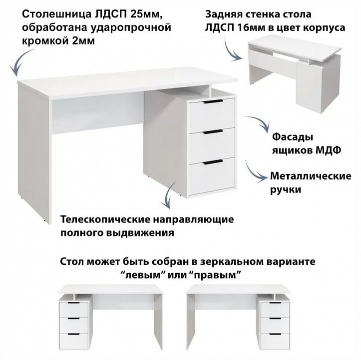 Стол письменный Эконом-стандарт С-407