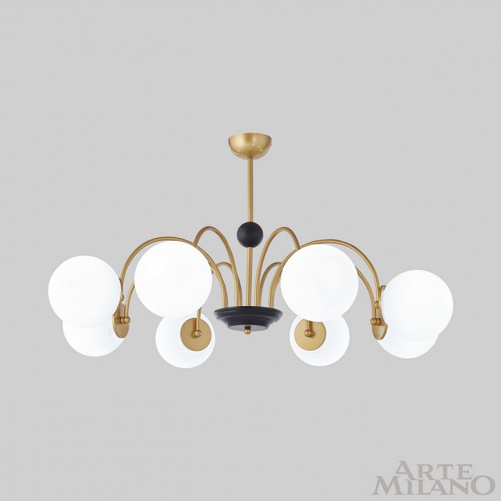 Люстра на штанге Arte Milano AM-Napoli 312066/D940/8 BS/BK