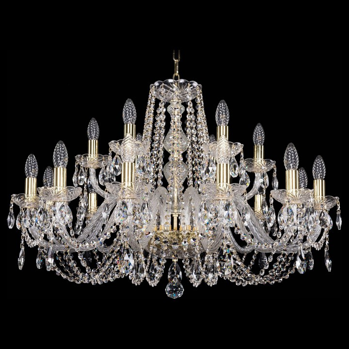 Подвесная люстра Bohemia Ivele Crystal 1402 1402/12+6/300/G