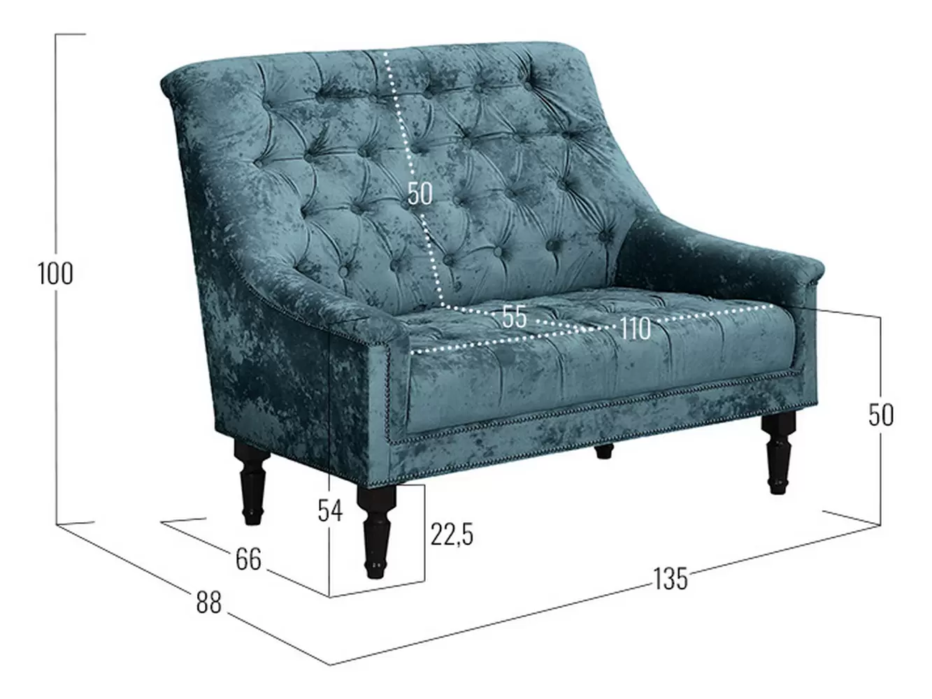 Прямой диван Лансье